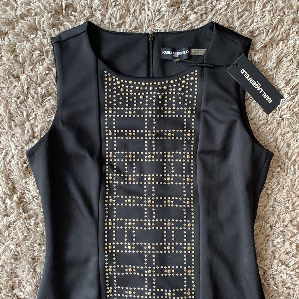 KARL LAGERFELD Black Studded Dress - Picture 5 of 11